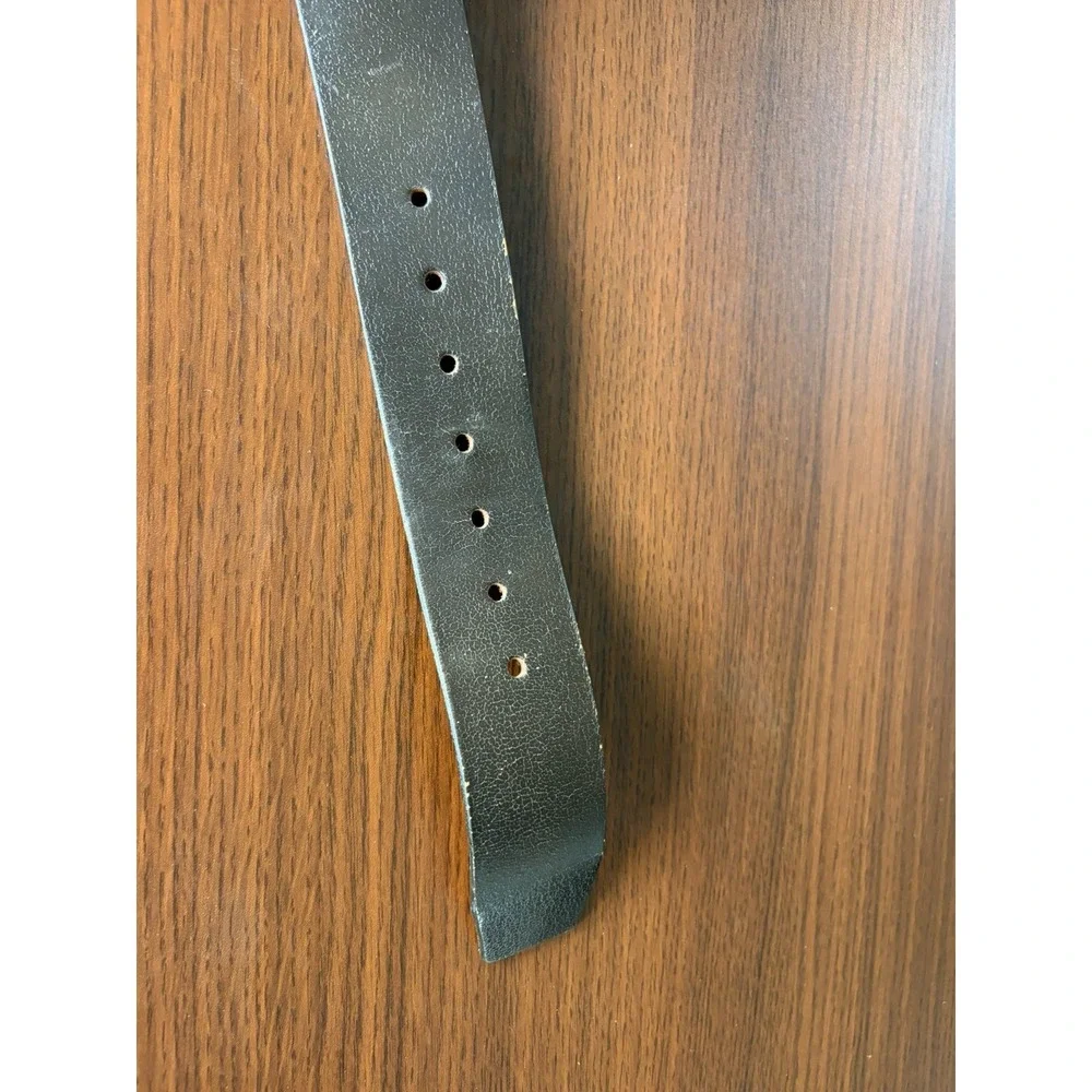 Hickok Belt Makers Brown Leather Belt Gold Tone Buckle Men's 38-40 Cowhide US